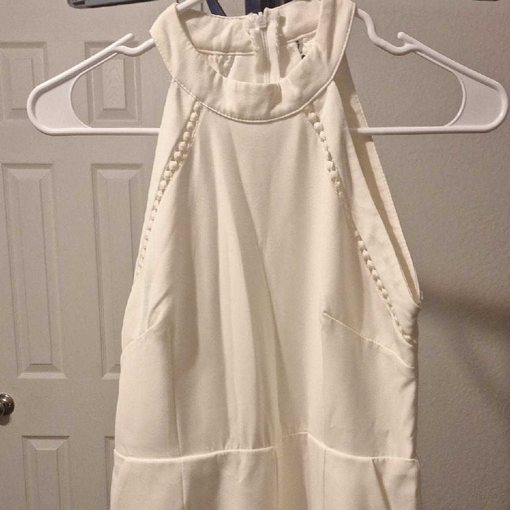 Elegant Ivory Backless Dress